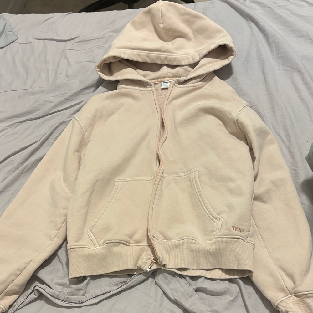 Aritzia sweat fleece perfect fit zip up hoodie